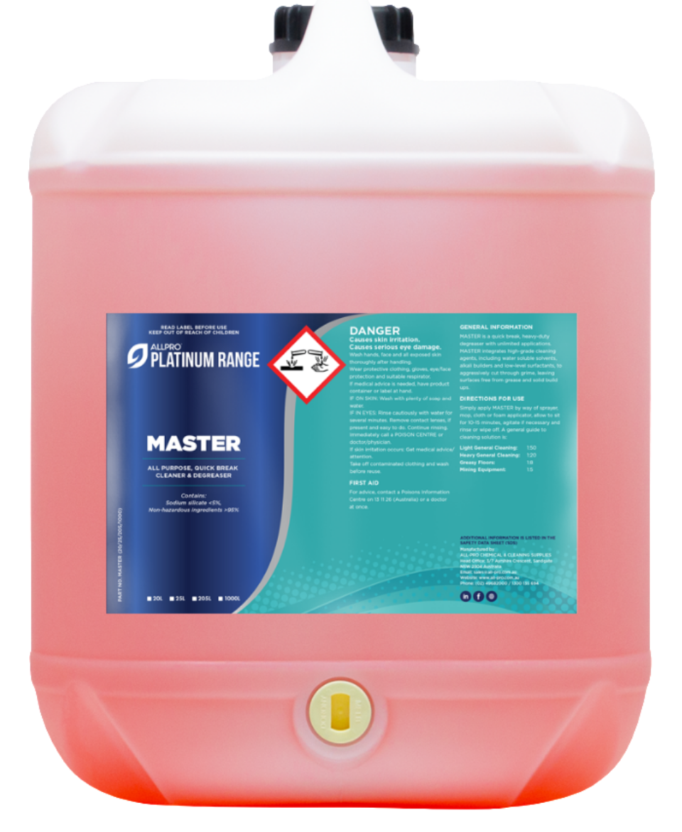 MASTER20 Master Degreaser 20L (DEGREASE IT) The Boss Shop Queensland