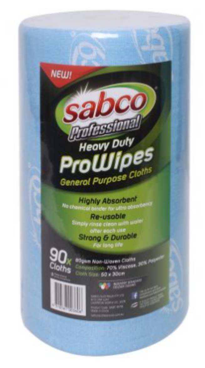 Picture of SABCO HEAVY DUTY PROWIPES BLUE 90 SHEET ROLL - 30 x 50CM