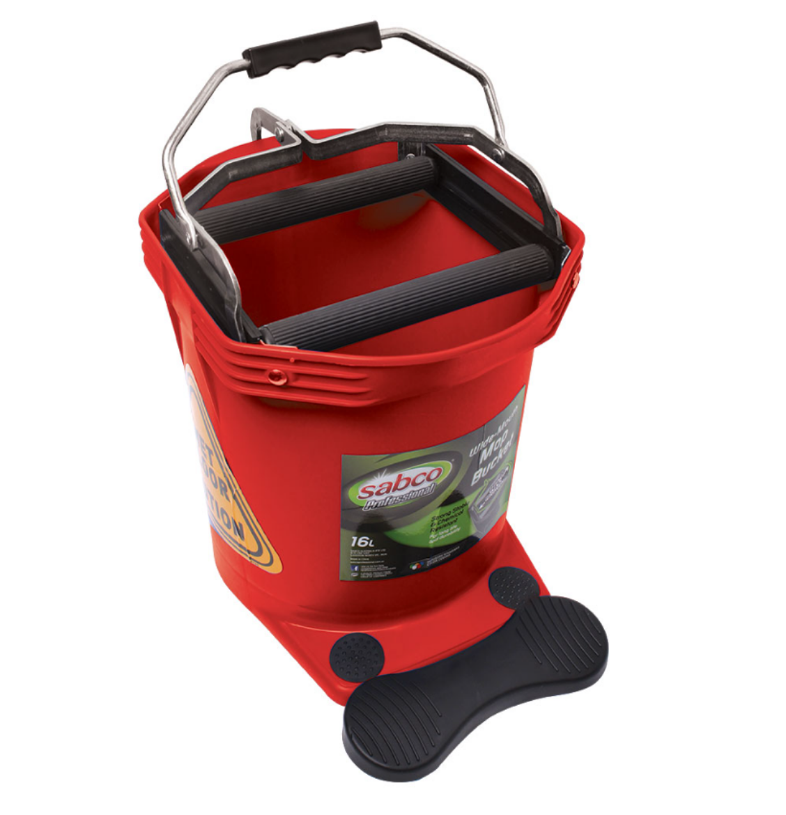 Picture of SABCO Wide Mouth 16Lt Mop Bucket - Red