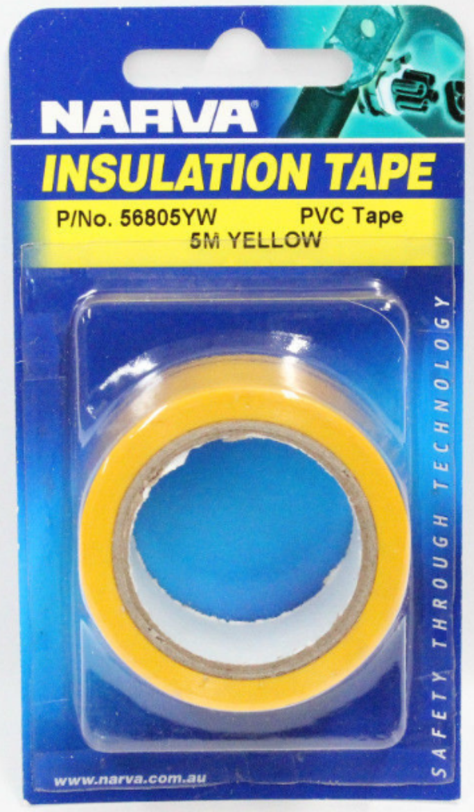 Picture of NARVA PVC TAPE 5M YELLOW IN BLISTER