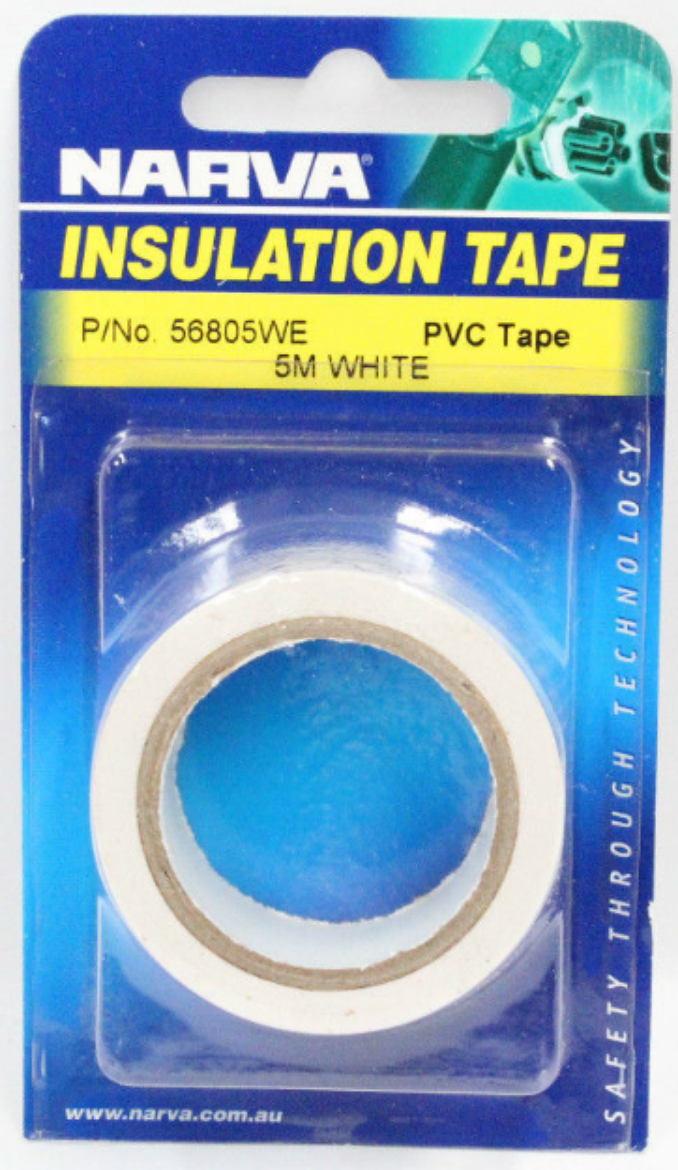 Picture of NARVA PVC TAPE 5M WHITE IN BLISTER