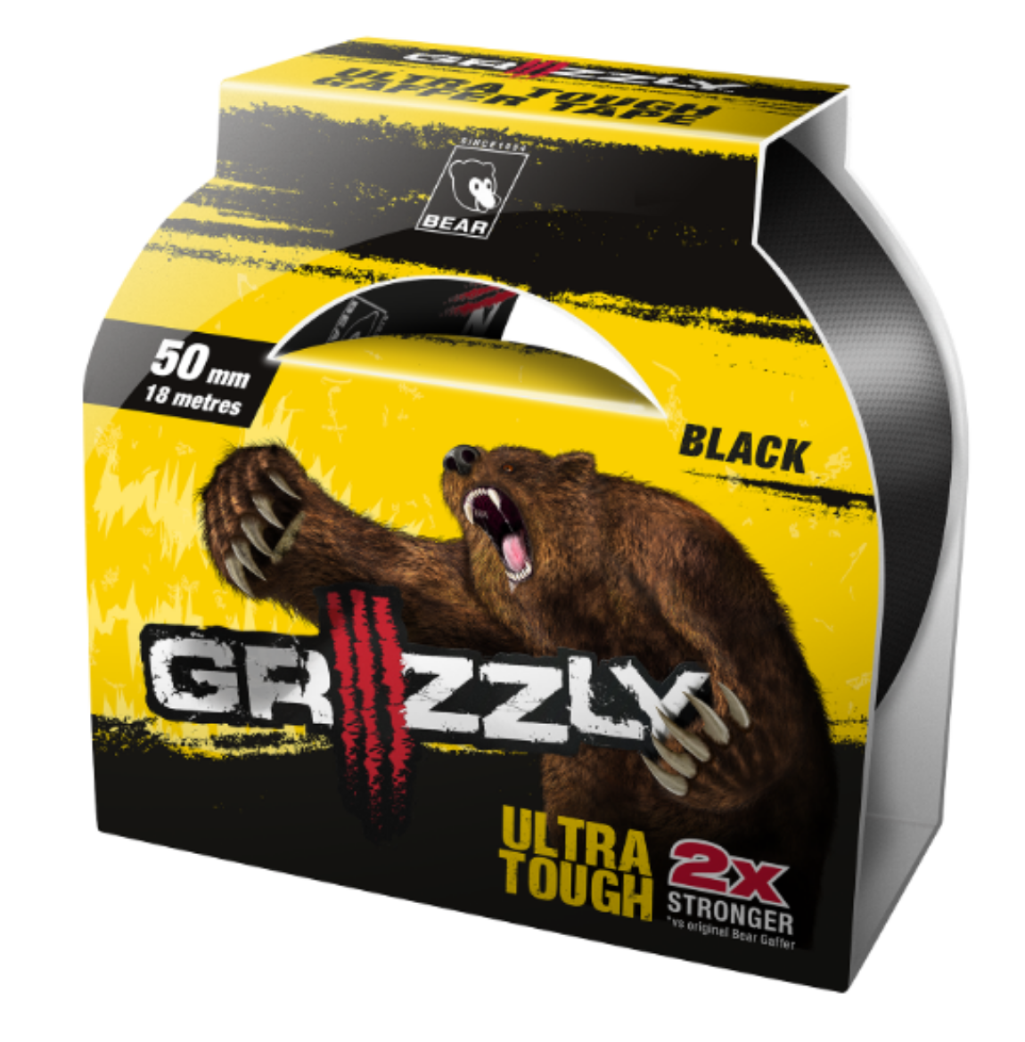 Picture of TAPE GAFFER GRIZZLY 50mm x  18M - BLACK BEAR