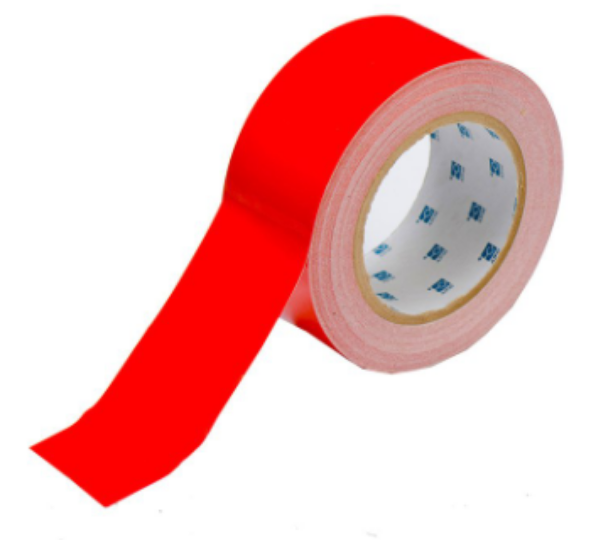 Picture of 50mm x  33M Floor marking tape (Red), constructed with a tough plasticised vinyl backing