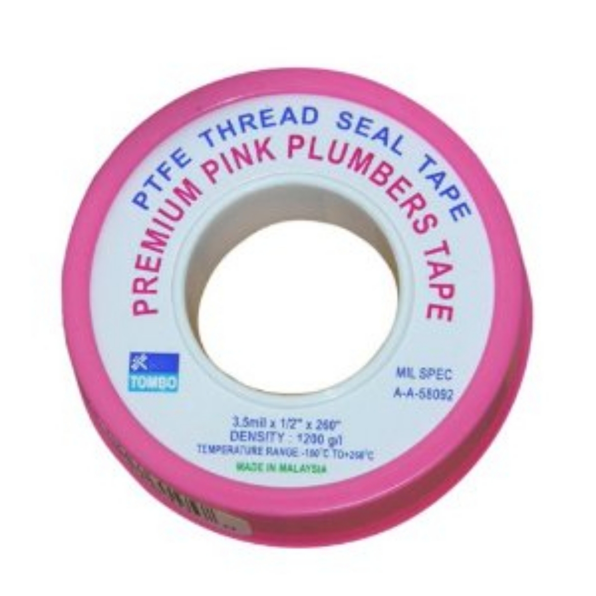 Picture of THREAD TAPE Plumber Full Density Pink PTFE 10mm x 50m