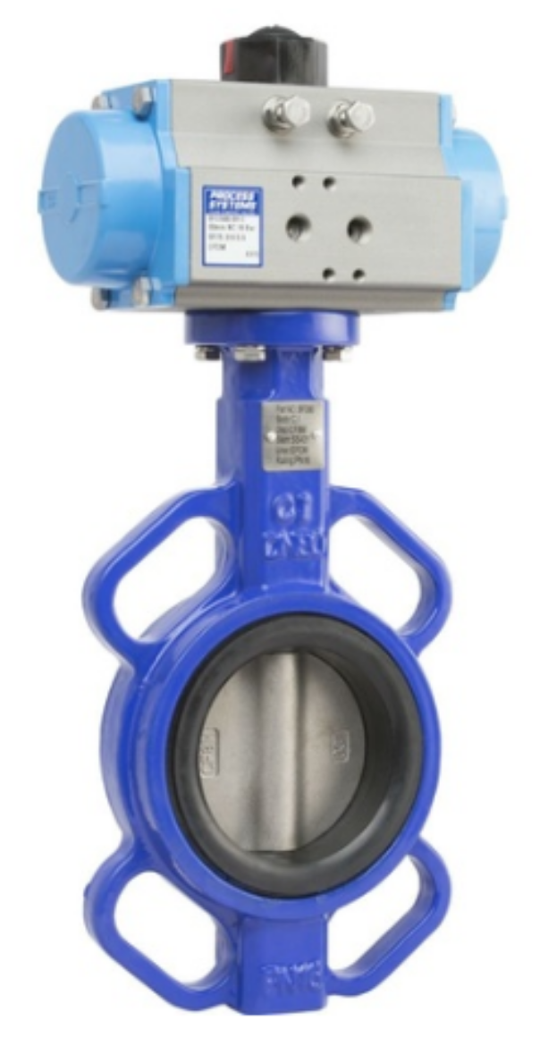Picture of BUTTERFLY VALVE CAST IRON WAFER ACTUATED D/ACTING - 3"