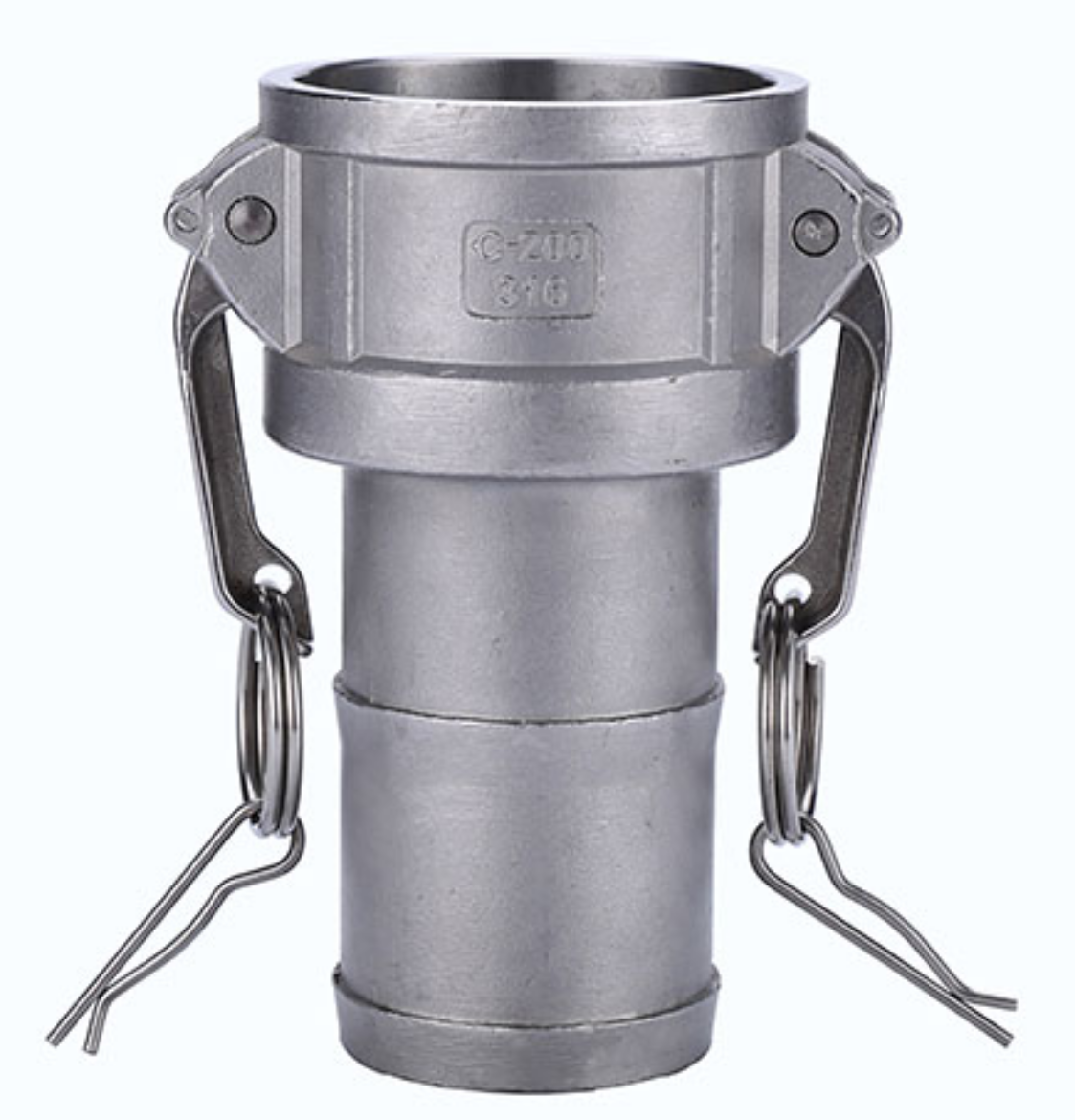thumbnail image 2 of ISI 2" 316 Stainless Steel Camlock – Female X Hose Barb – 200C 2 of 6