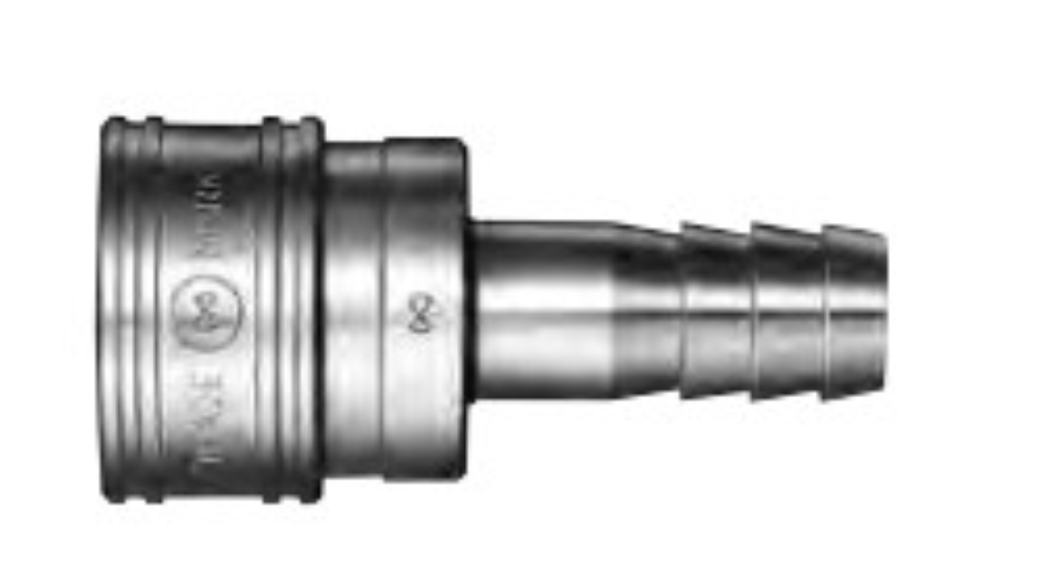 Picture of 3/8" TSP CUPLA BARB TO TSH COUPLER S/S FKM SEAL (SUITS PETROL)
