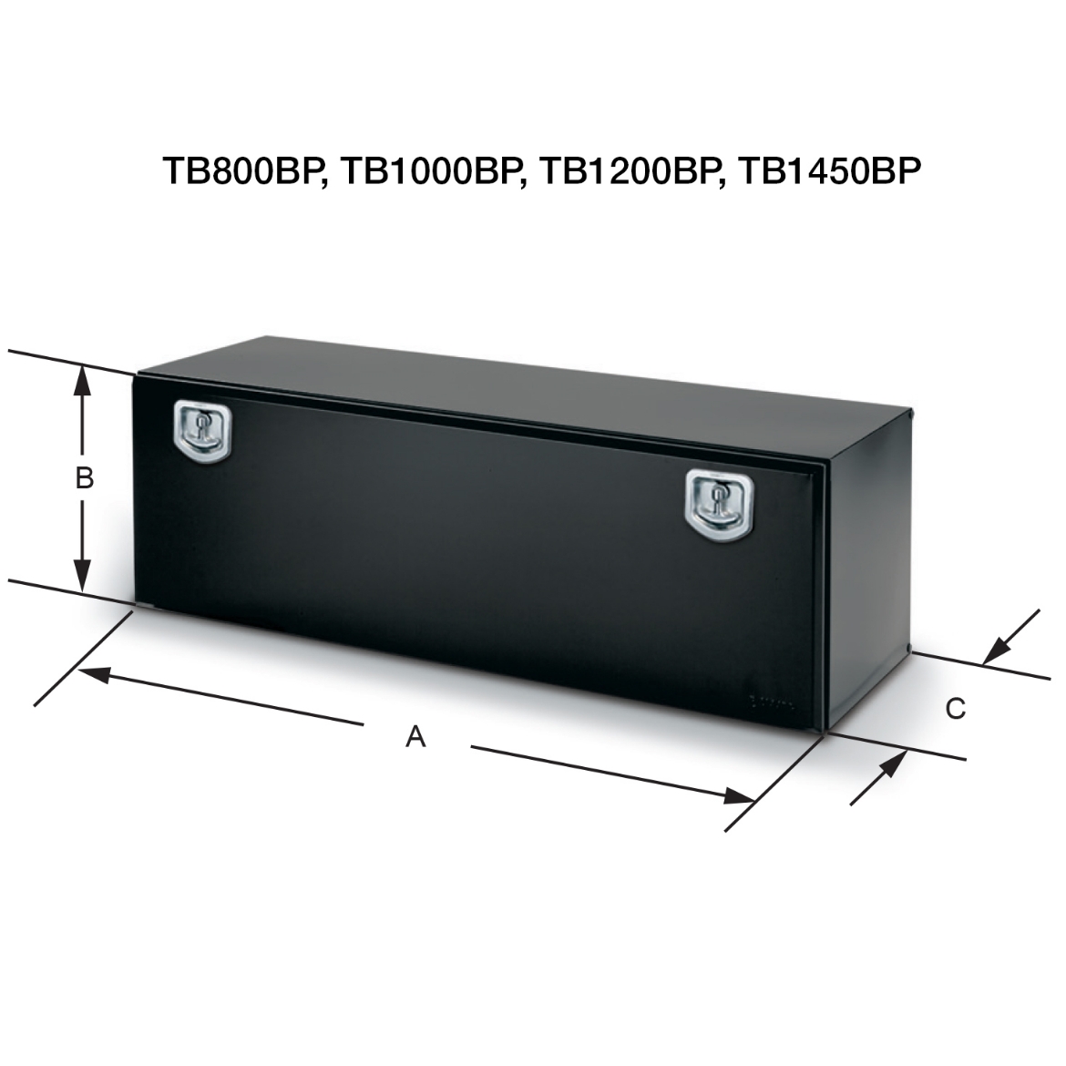 Picture of TOOLBOX 1000L X 500H X 500D BLACK POWDERCOAT