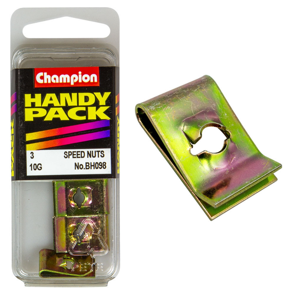 BH098 Handy Pk Speed Nuts 10g x 13/16x1/2 (Pkt.3) The Boss Shop