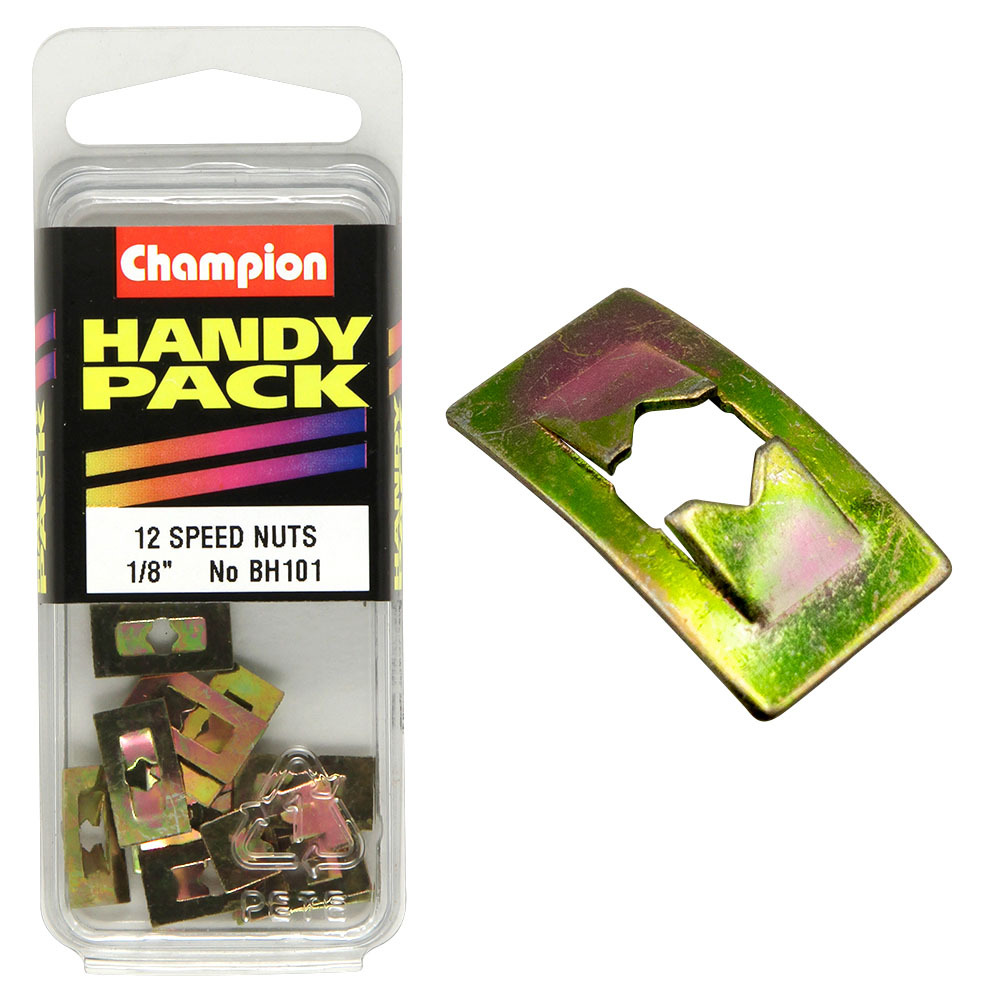 BH101 Handy Pk Speed Nuts 1/8 x 1/2 x 5/16 (Pkt.12) The Boss Shop