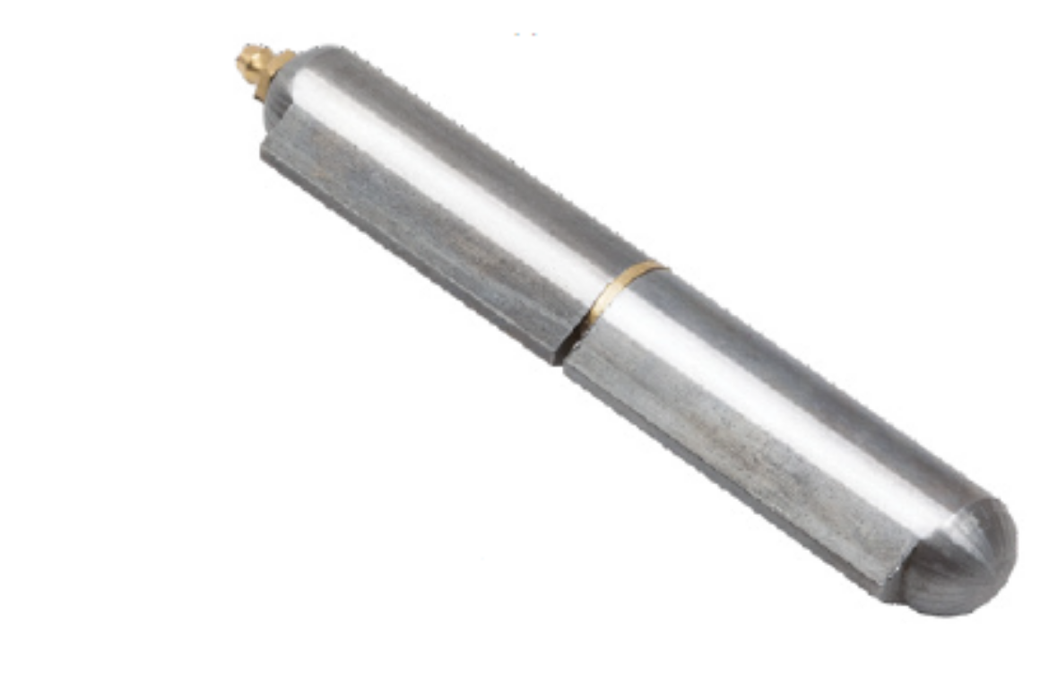 Picture of BULLET HINGE, 100MM MILD STEEL WITH BRASS PIN, INC. GREASE FITTING