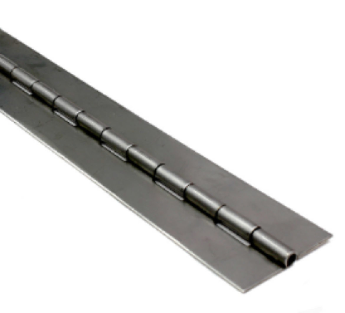Picture of Piano Hinge 304 SS 38mm open X 1.6mm thick X 5mm pin X 2.1M long Drilled