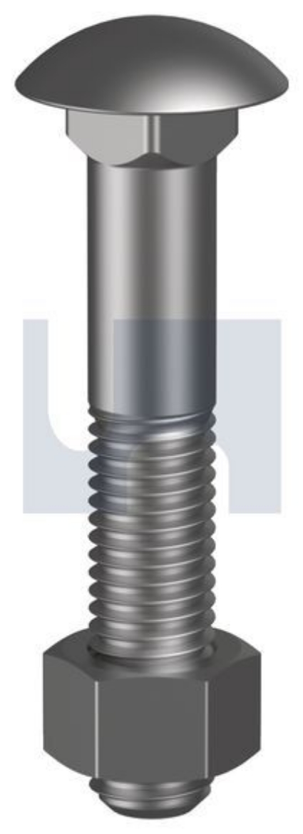 Picture of M8x1.25 x 25mm Cup Head bolt - Zinc Plated