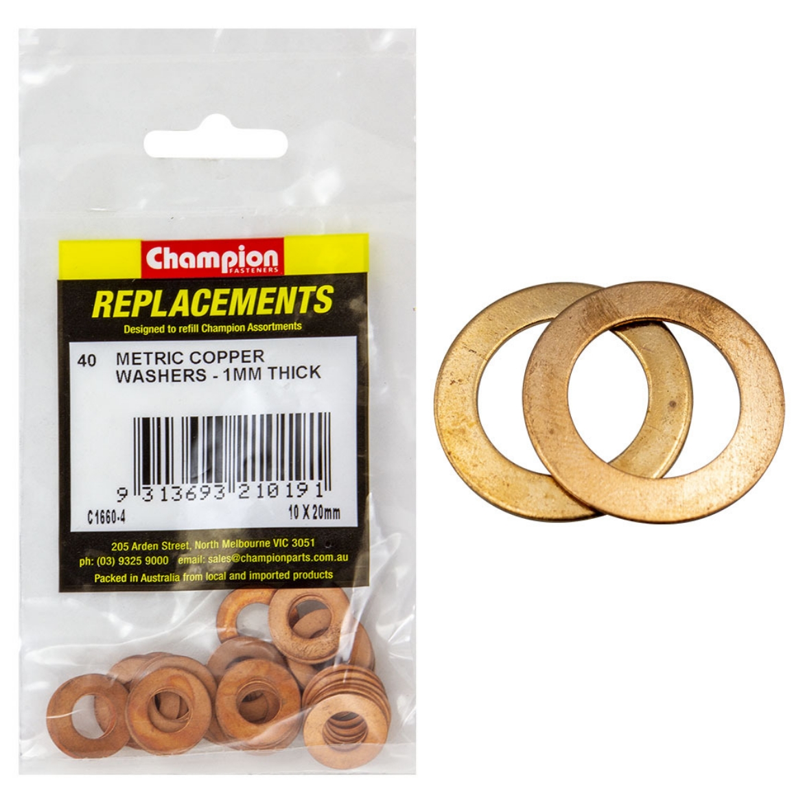 Picture of COPPER WASHER10MM X 20MM (Pkt.40)