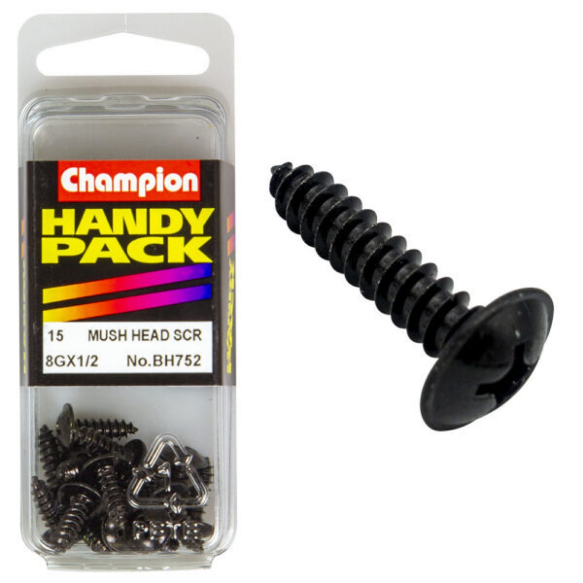 Picture of Handy Pk Self Tap Washer Face Blk 8g x 1/2 CST (Pkt.15)