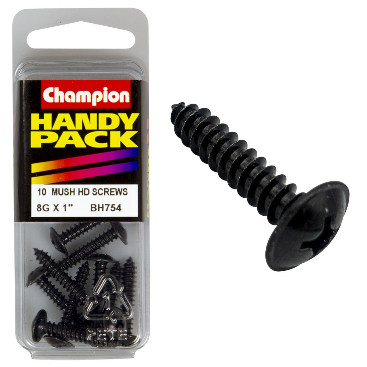 Picture of Handy Pk Self Tap Washer Face Blk 8g x 1 CST (Pkt.10)