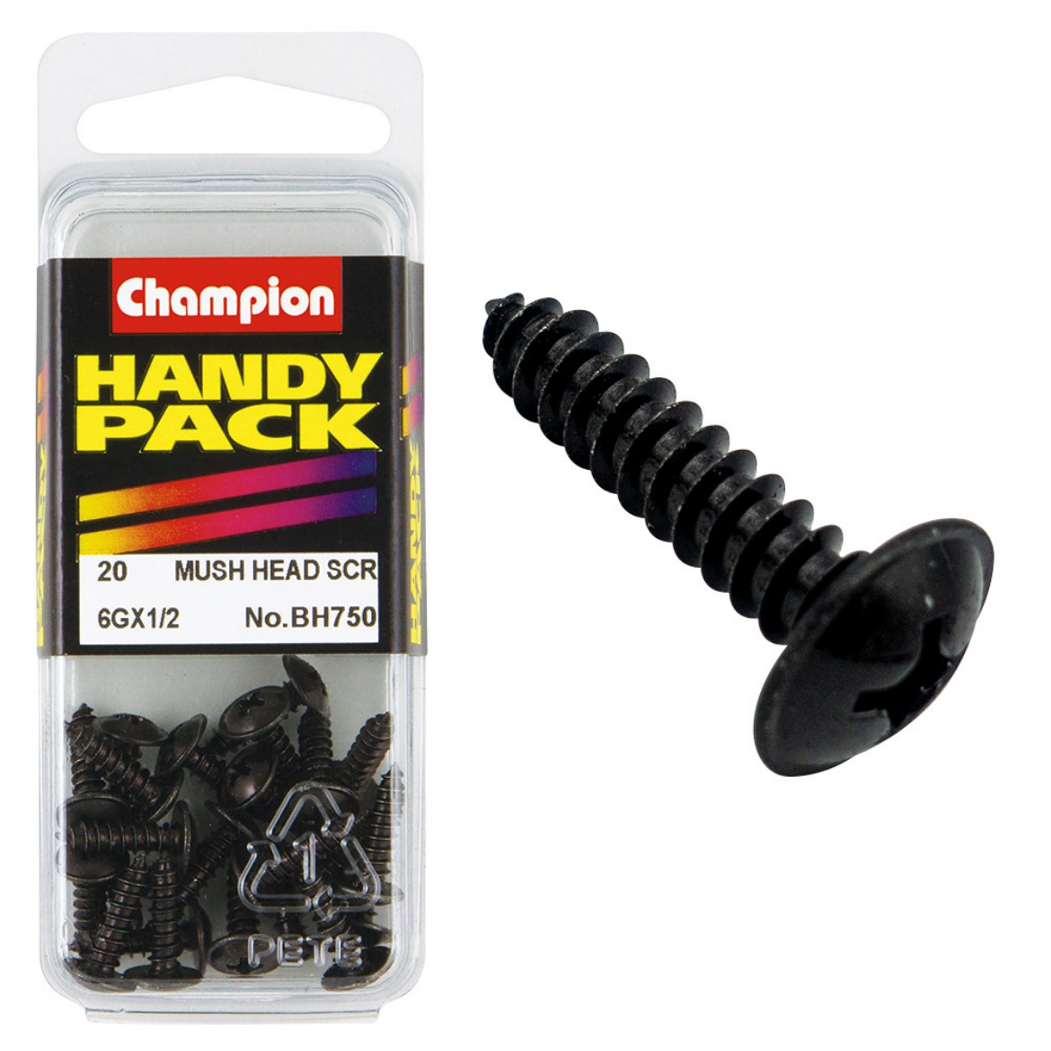 Picture of Handy Pk Self Tap Washer Face Blk 6g x 1/2 CST (Pkt.20)