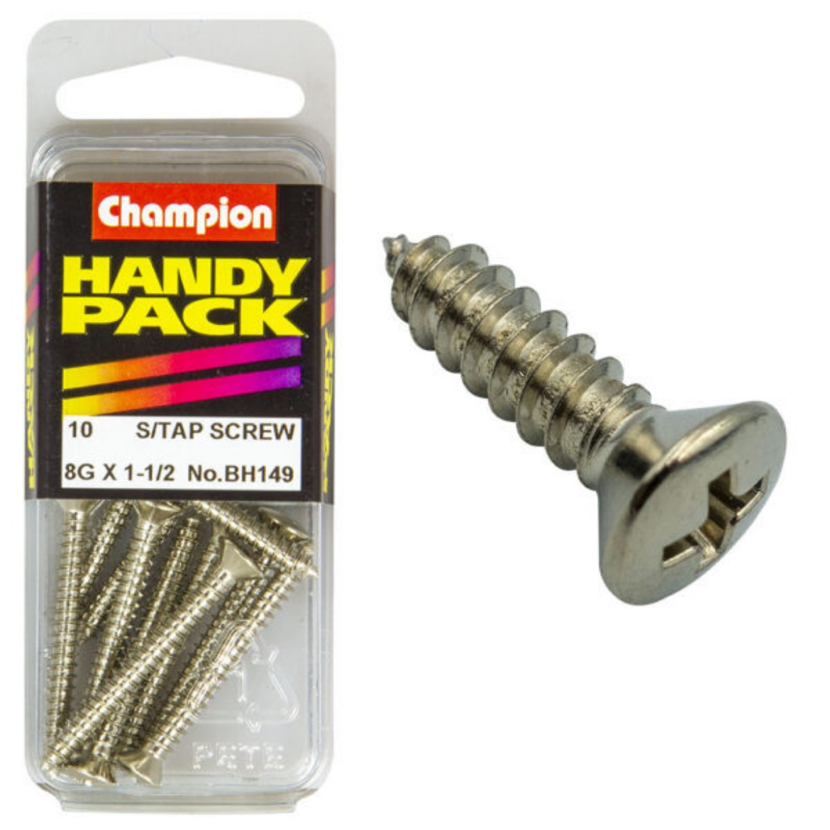 Picture of Handy Pk Self Tap Screw raised head 8g x 1-1/2 CST (Pkt.10)