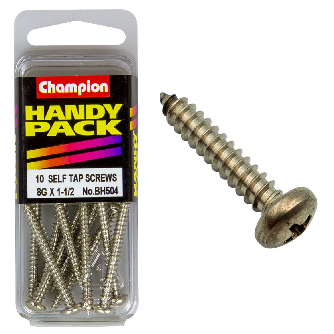 Picture of Handy Pk Self Tap Screw pan head 8g x 1-1/2 CST (Pkt.10)