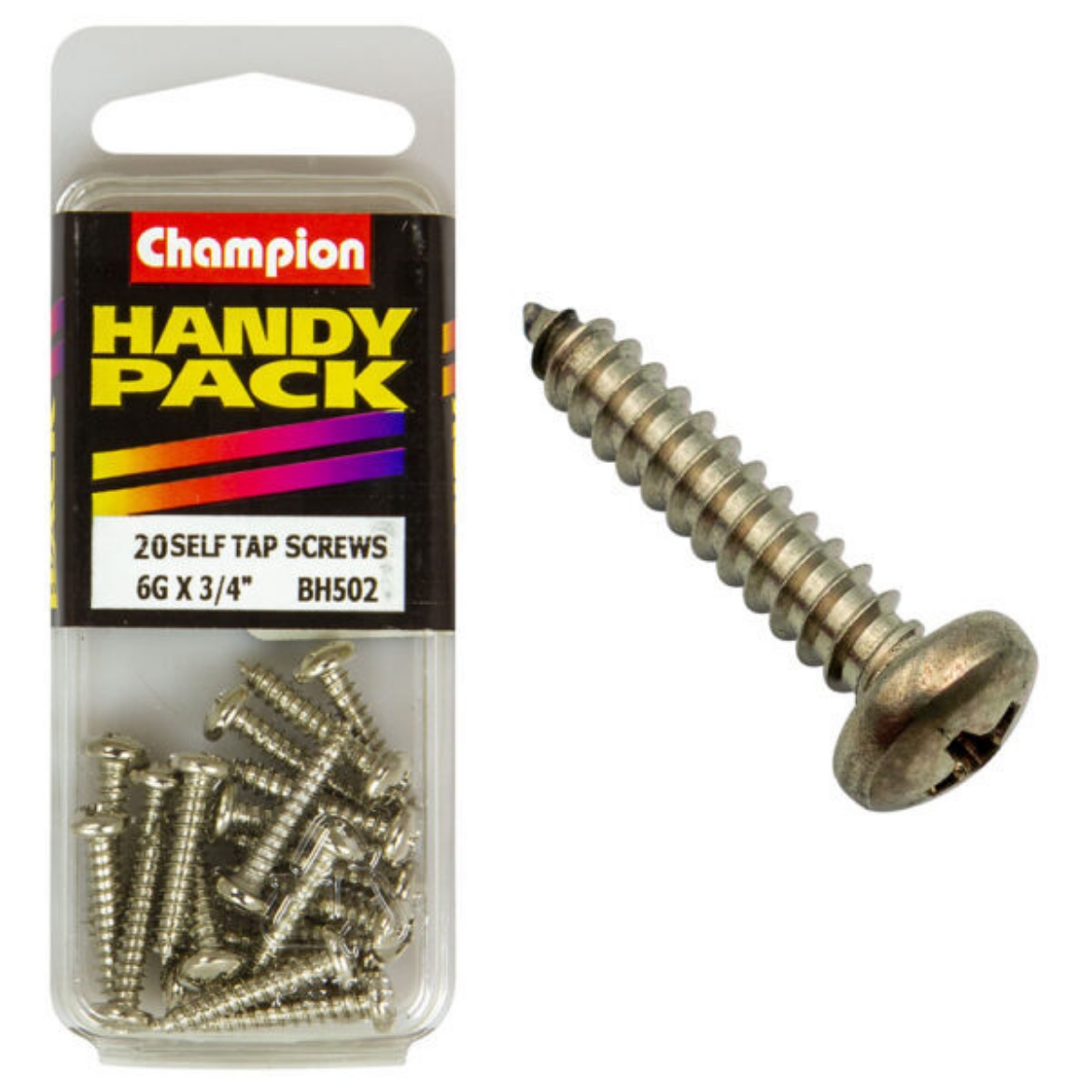 Picture of Handy Pk Self Tap Screw pan head 6g x 3/4 CST (Pkt.20)