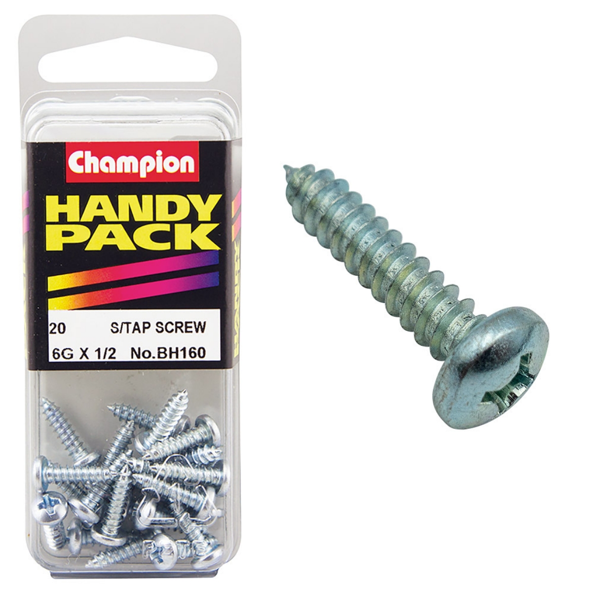 Picture of Handy Pk Self Tap Screw pan head 6g x 1/2 CST (Pkt.20)