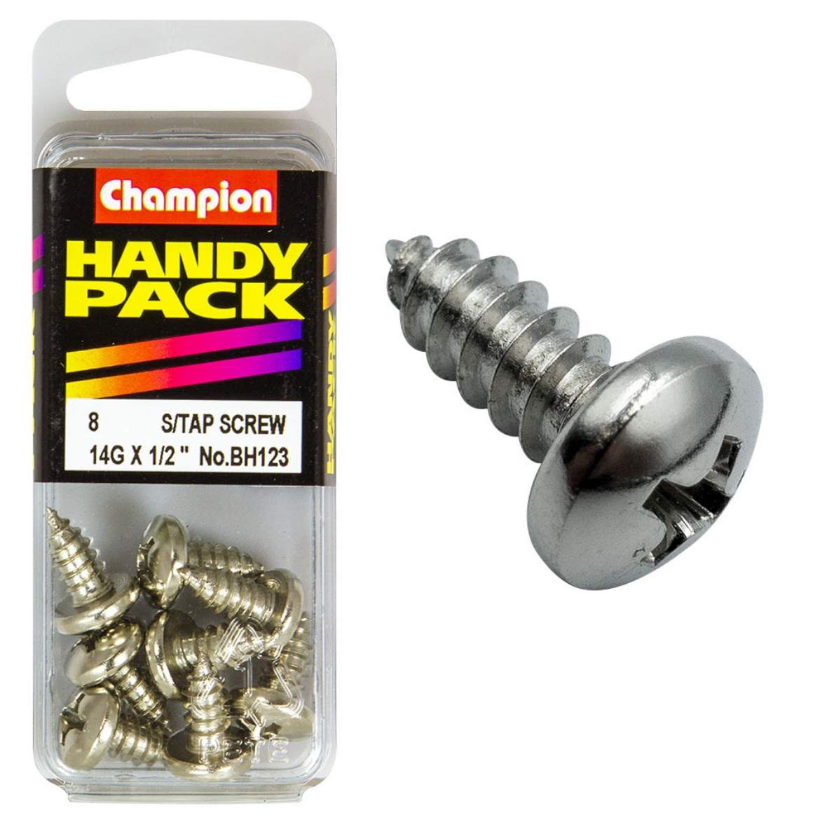 Picture of Handy Pk Self Tap Screw pan head 14g x 1/2 CST (Pkt.8)