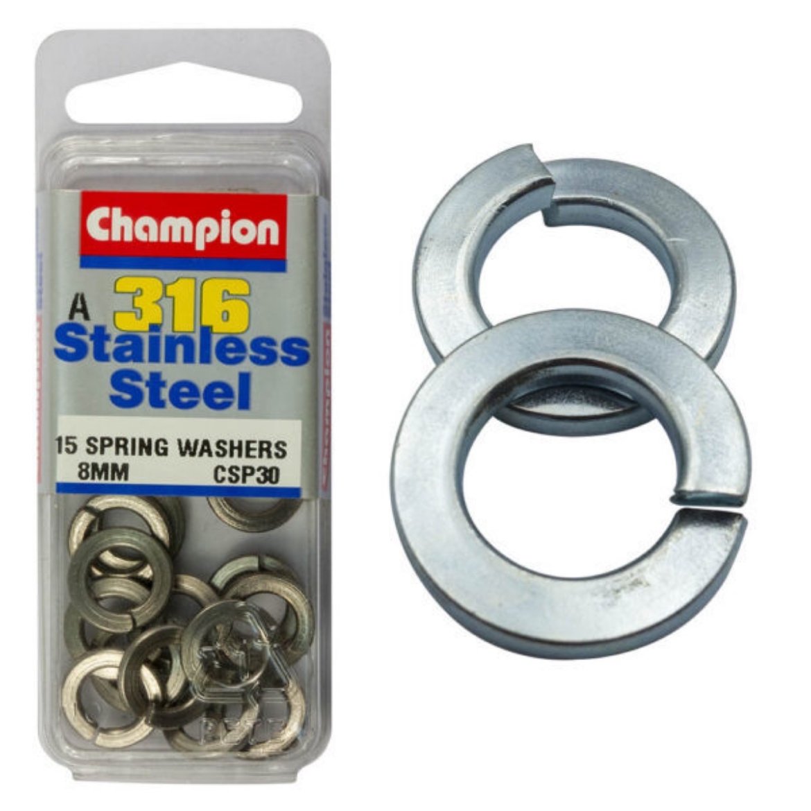 Picture of SPRING WASHERS 8MM STAINLESS STEEL (PKT.15)
