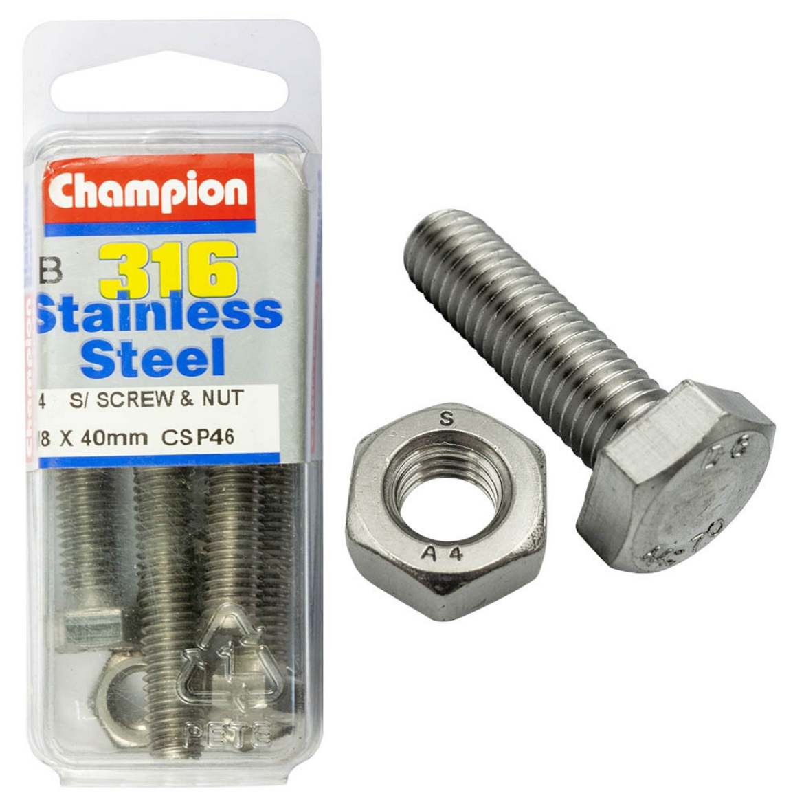 Picture of SET SCREWS & NUTS  8 x 40 (Pkt.4)