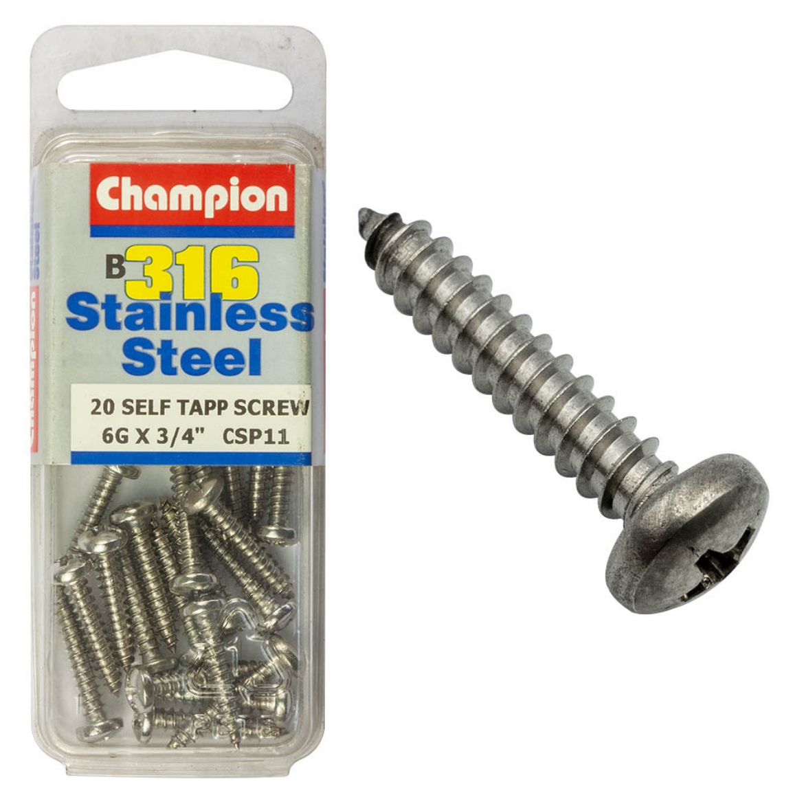 Picture of SELF TAPP SCREWS-PAN 6G x 3/4 (Pkt.20)