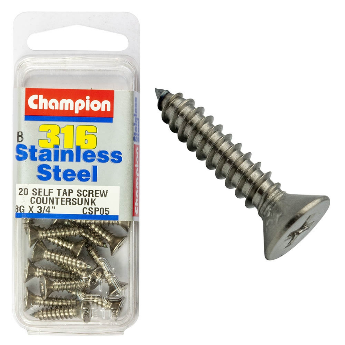 Picture of SELF TAPP SCREWS-CSK 8G x 3/4 (Pkt.20)
