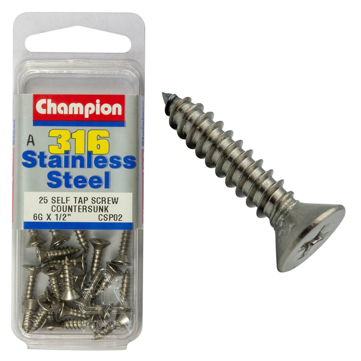 Picture of SELF TAPP SCREWS-CSK 6G x 1/2 (Pkt.25)