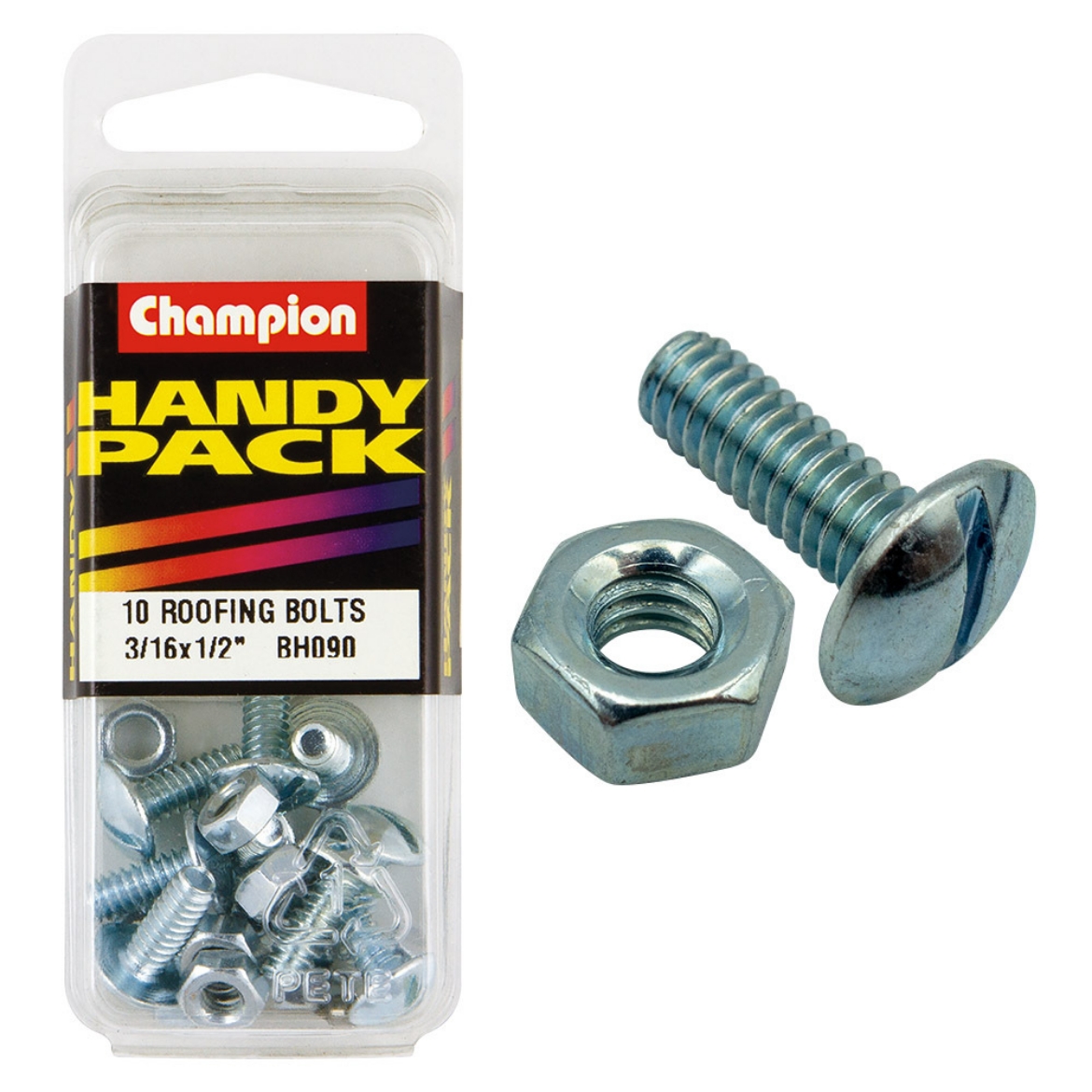 Picture of Handy Pk Roof Bolt/Nut 3/16x1/2 CRB (Pkt.10)