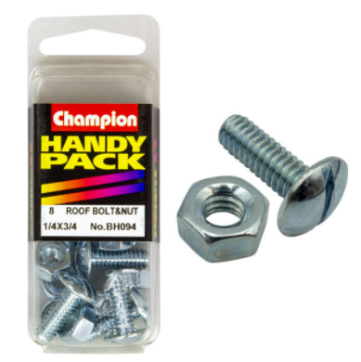 Picture of Handy Pk Roof Bolt/Nut 1/4x3/4 CRB (Pkt.8)