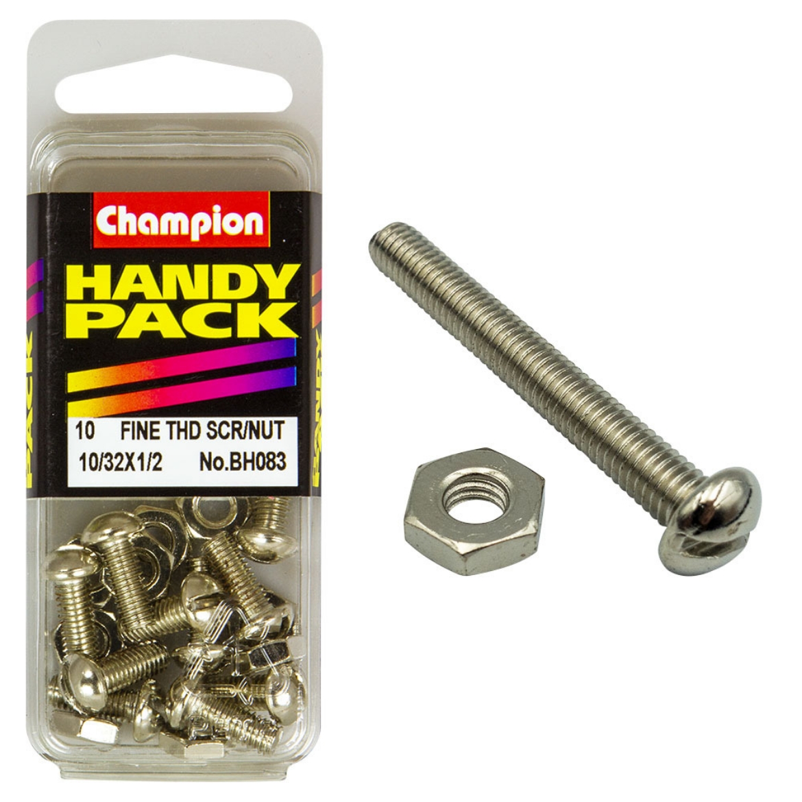 Picture of Handy Pk Fine Thread Screw/Nut 10/32x1/2 CFT (Pkt.10)