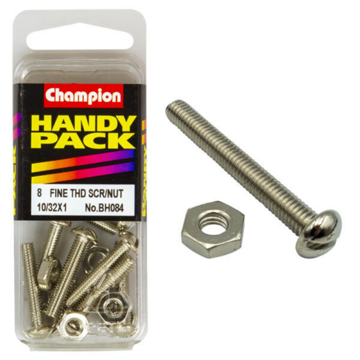 Picture of Handy Pk Fine Thread Screw/Nut 10/32x1 CFT (Pkt.8)