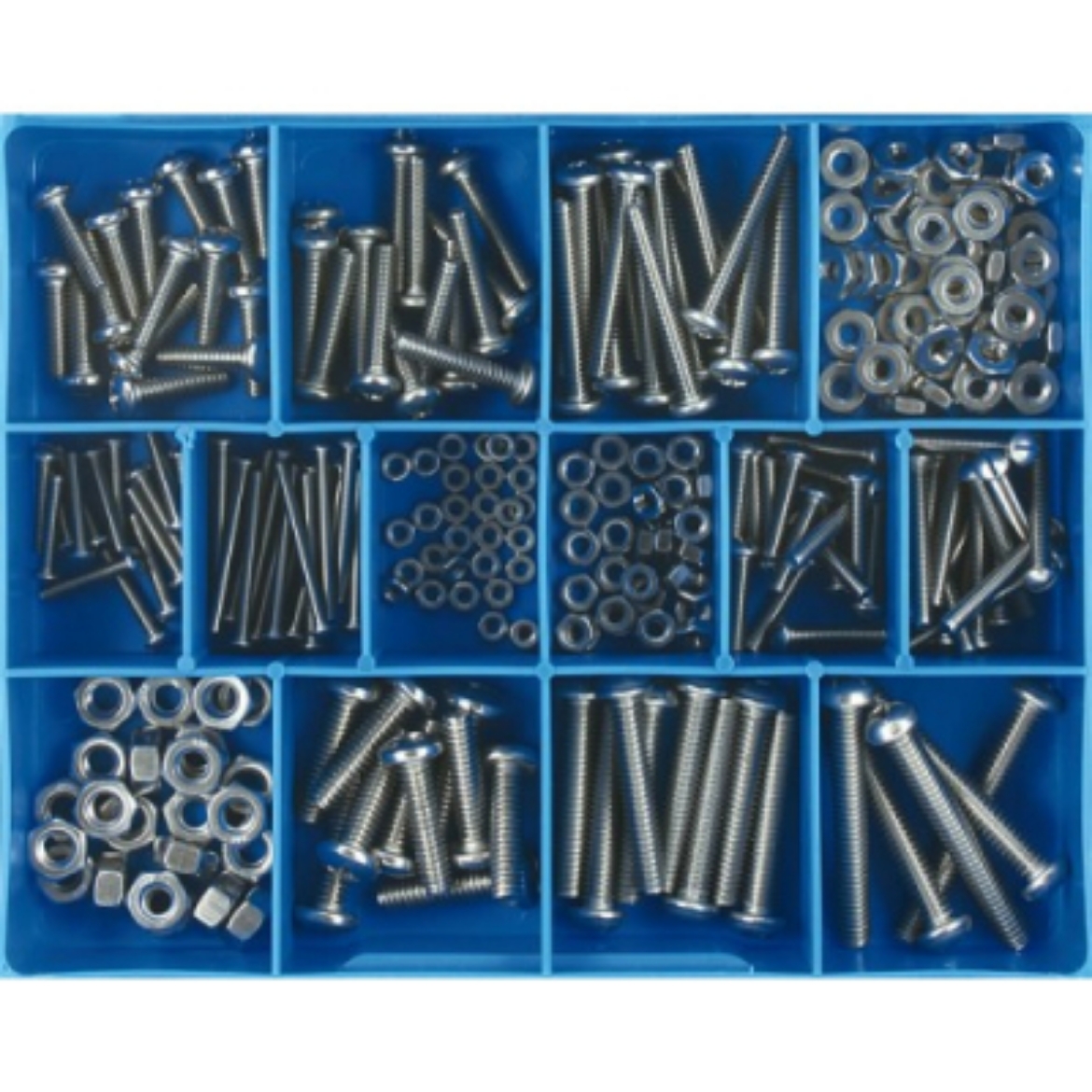 thumbnail image 2 of 1110PCS Nuts And Bolts Assortment Kit, Stainless Steel Hardware Assortment Kit With Assorted Screws, Nuts, Bolts And Washers(#4 40#6 32#8 32#10 24 2 of 11