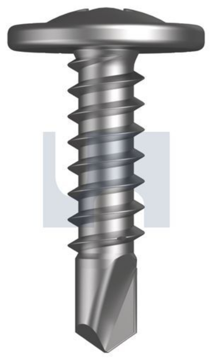 Picture of Metal Self Drilling Screws Button Head Wafer, Phillips Dr, Zinc Yellow: #8-18 x 16