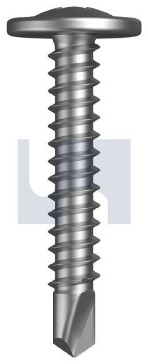 Picture of Metal Self Drilling Screws Button Head Wafer, Phillips Dr, Zinc Yellow: #8-18 x 25