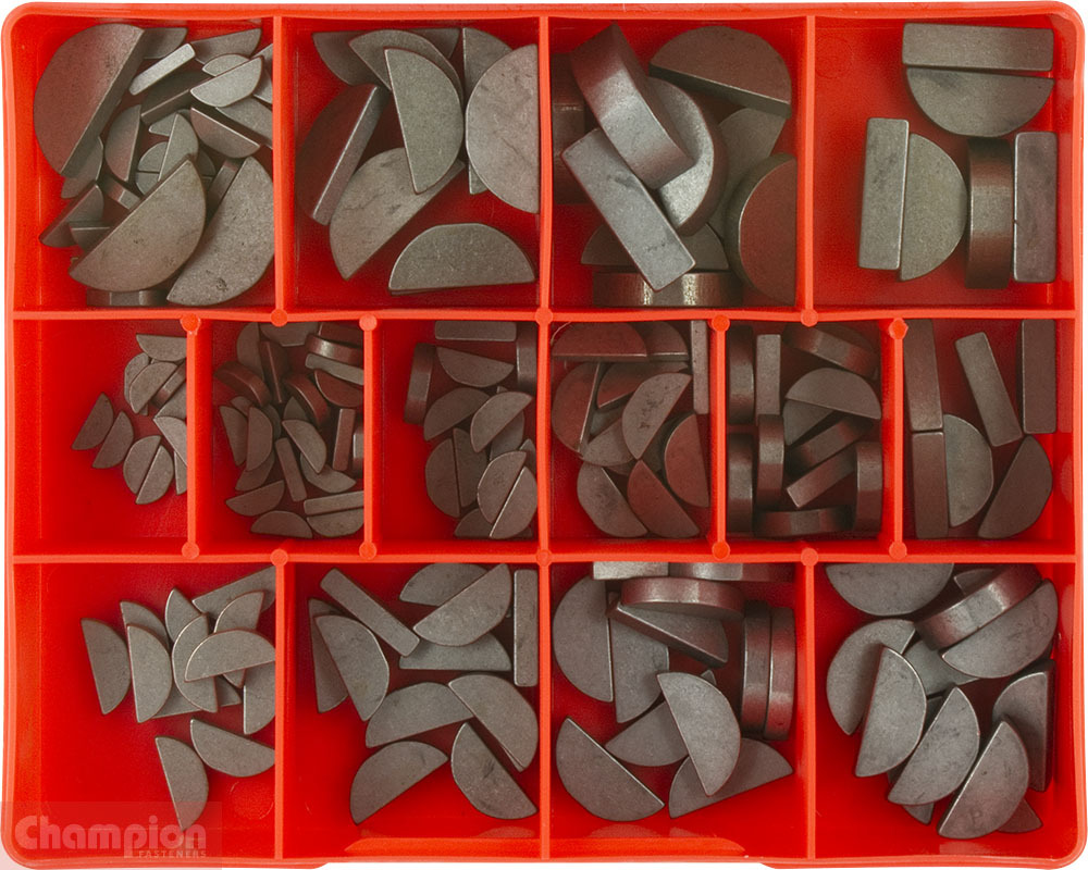 Niady Woodruff Key 135 Pcs Woodruff Key Flywheel Pulley Crank Way Key