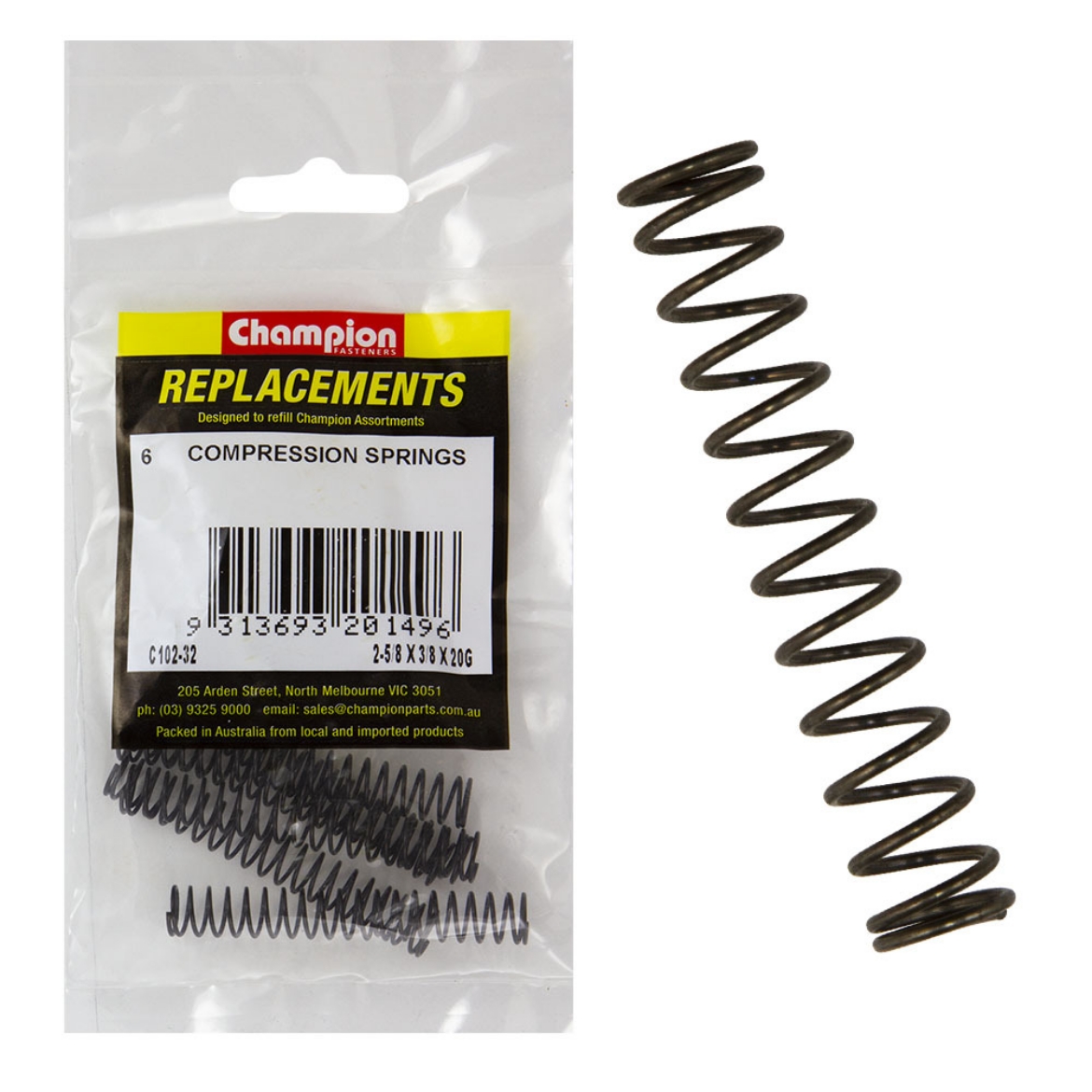 Picture of 2-5/8 x 3/8 COMPRESS SPRING (Pkt.6)