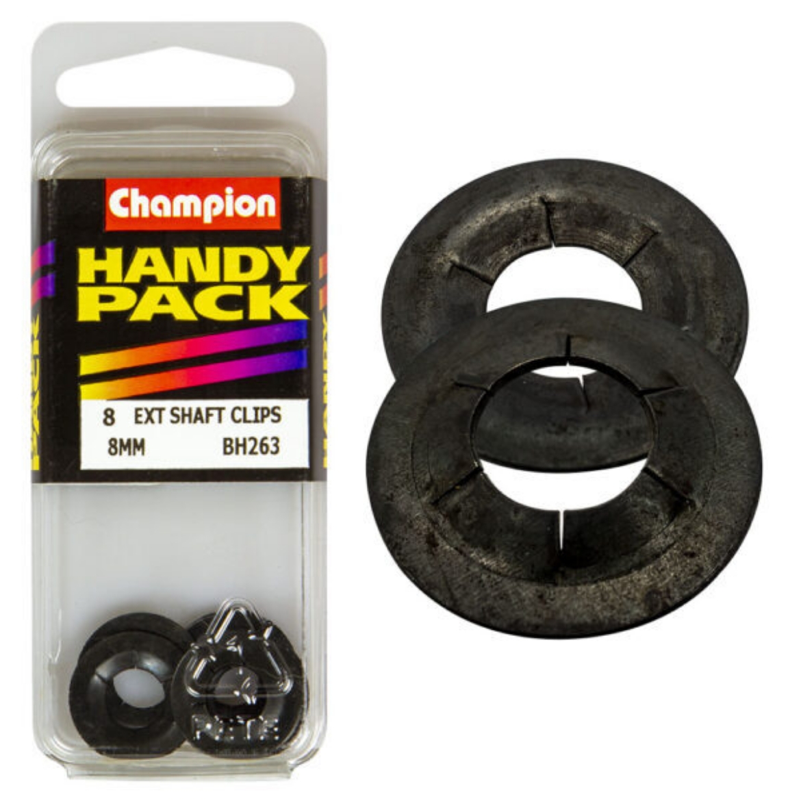 Picture of Handy Pk External Shaft Lock Rings 8mm SPN (Pkt.8)