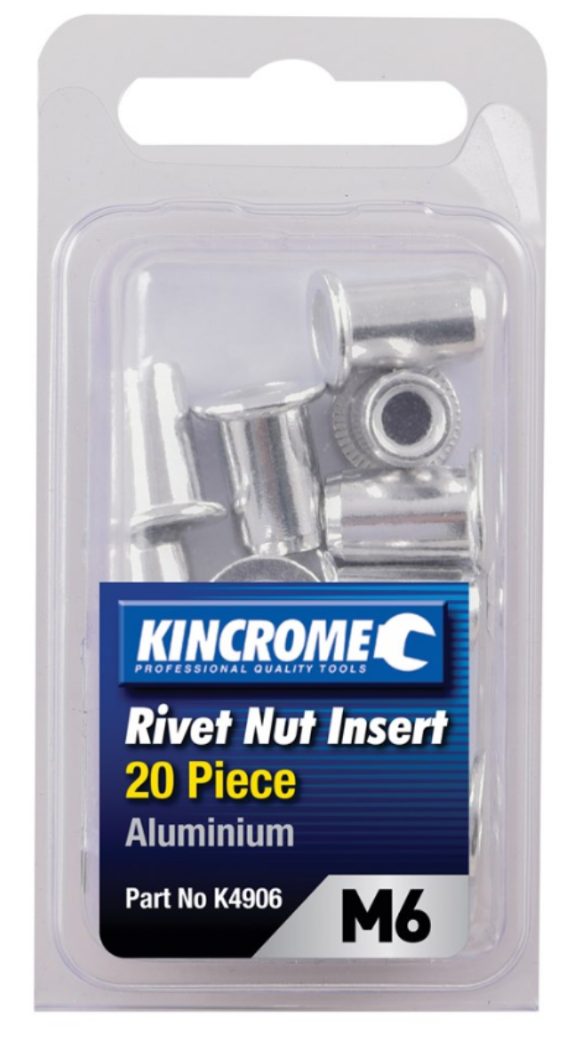 Picture of KINCROME Rivet Nut Insert M6 (Aluminium) - 20 Pack