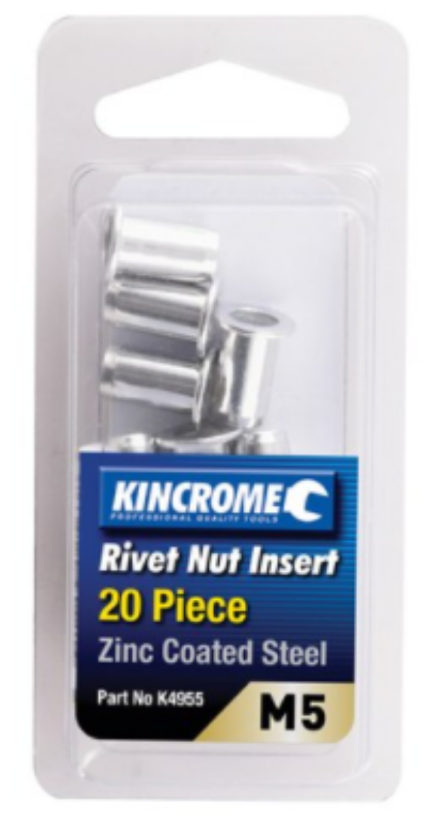 Picture of KINCROME Rivet Nut Insert M5 (Zinc Coated Steel) - 20 Pack