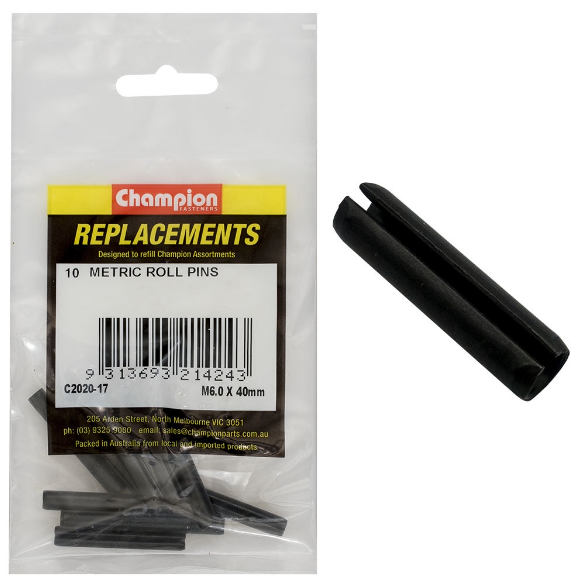 Picture of 6.0 x 40 METRIC ROLL PINS (Pkt.10)