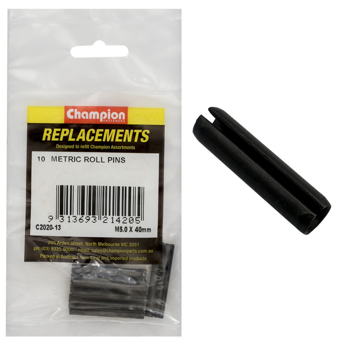 Picture of 5.0 x 40 METRIC ROLL PINS (Pkt.10)