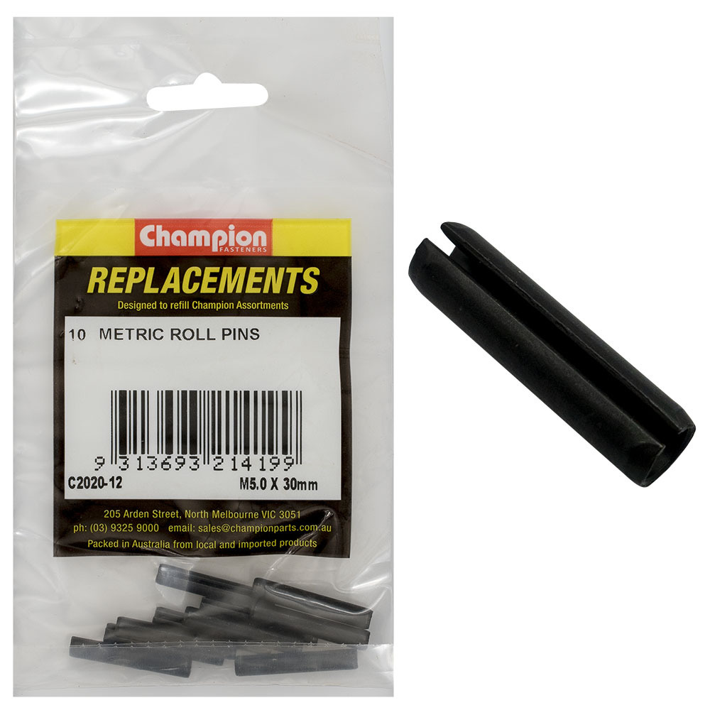 C202012 5.0 x 30 METRIC ROLL PINS (Pkt.10) The Boss Shop Queensland