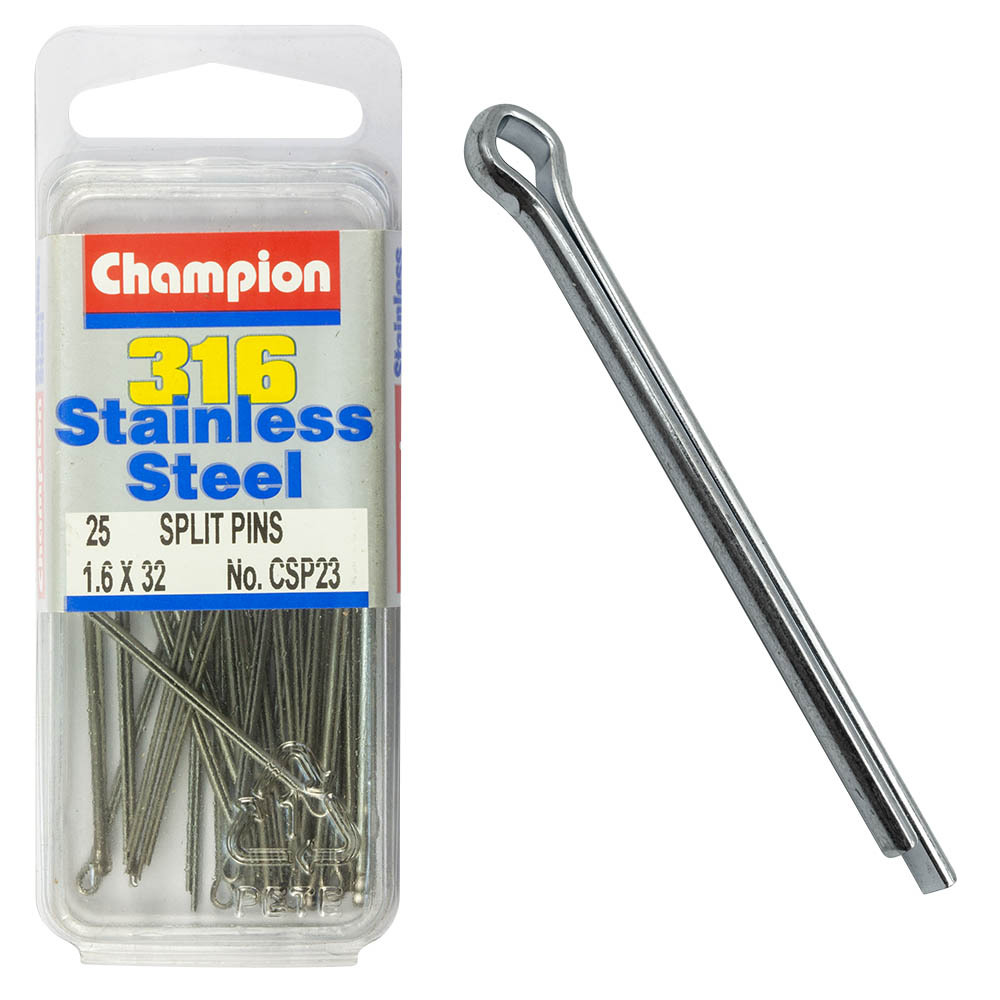 CSP23 SPLIT PINS 1.6 x 32MM STAINLESS STEEL (PKT.25) The Boss Shop