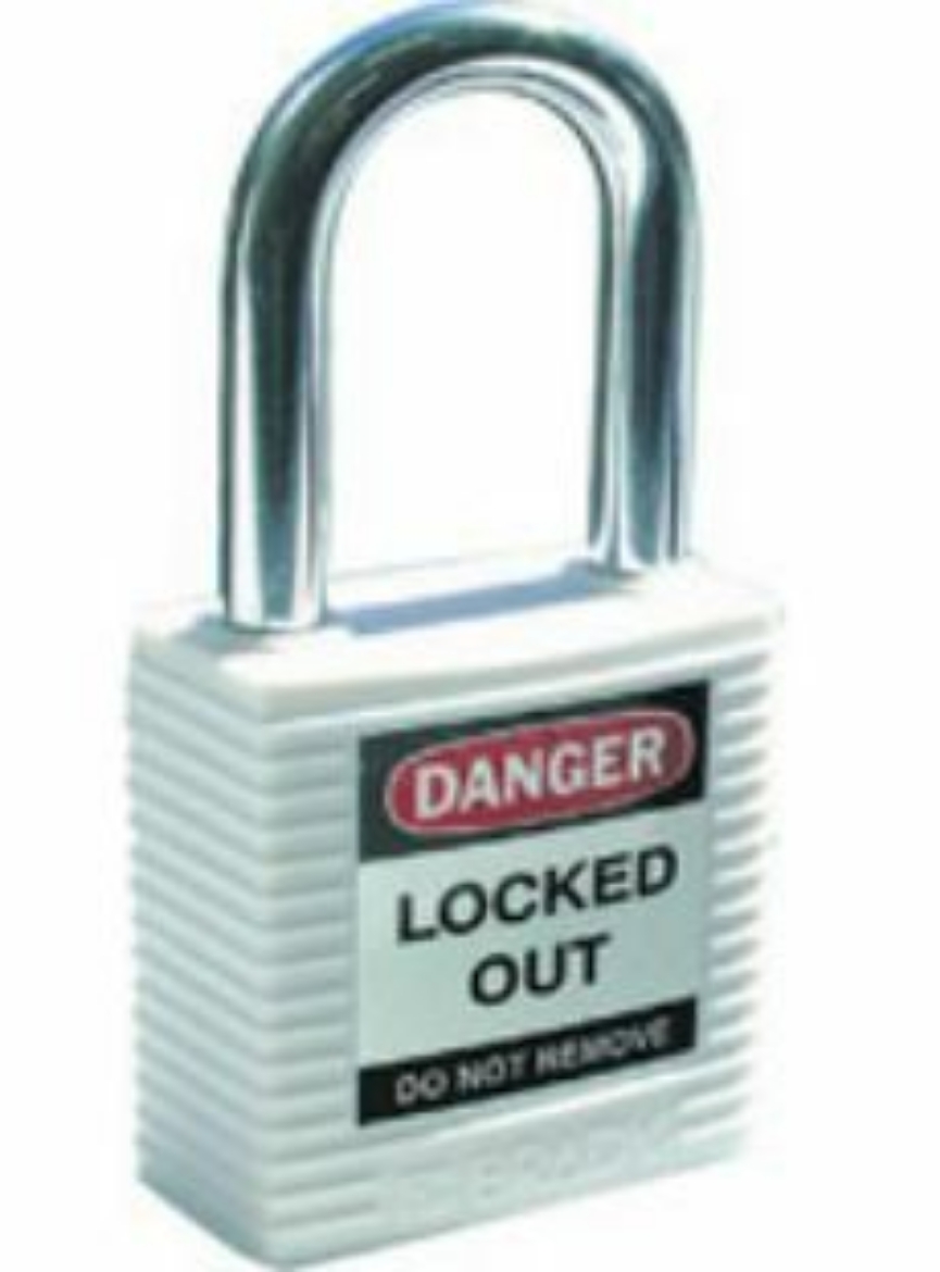 Picture of BRADY SAFETY PLUS PADLOCK WHITE