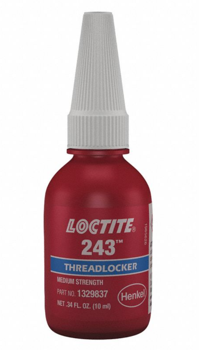 Loctite 243 Nut Lock 44089 Medium Strength Thread Locker 10ml