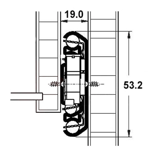Picture of Drawer slide M/D 1000mm - 125KG - NON Locking